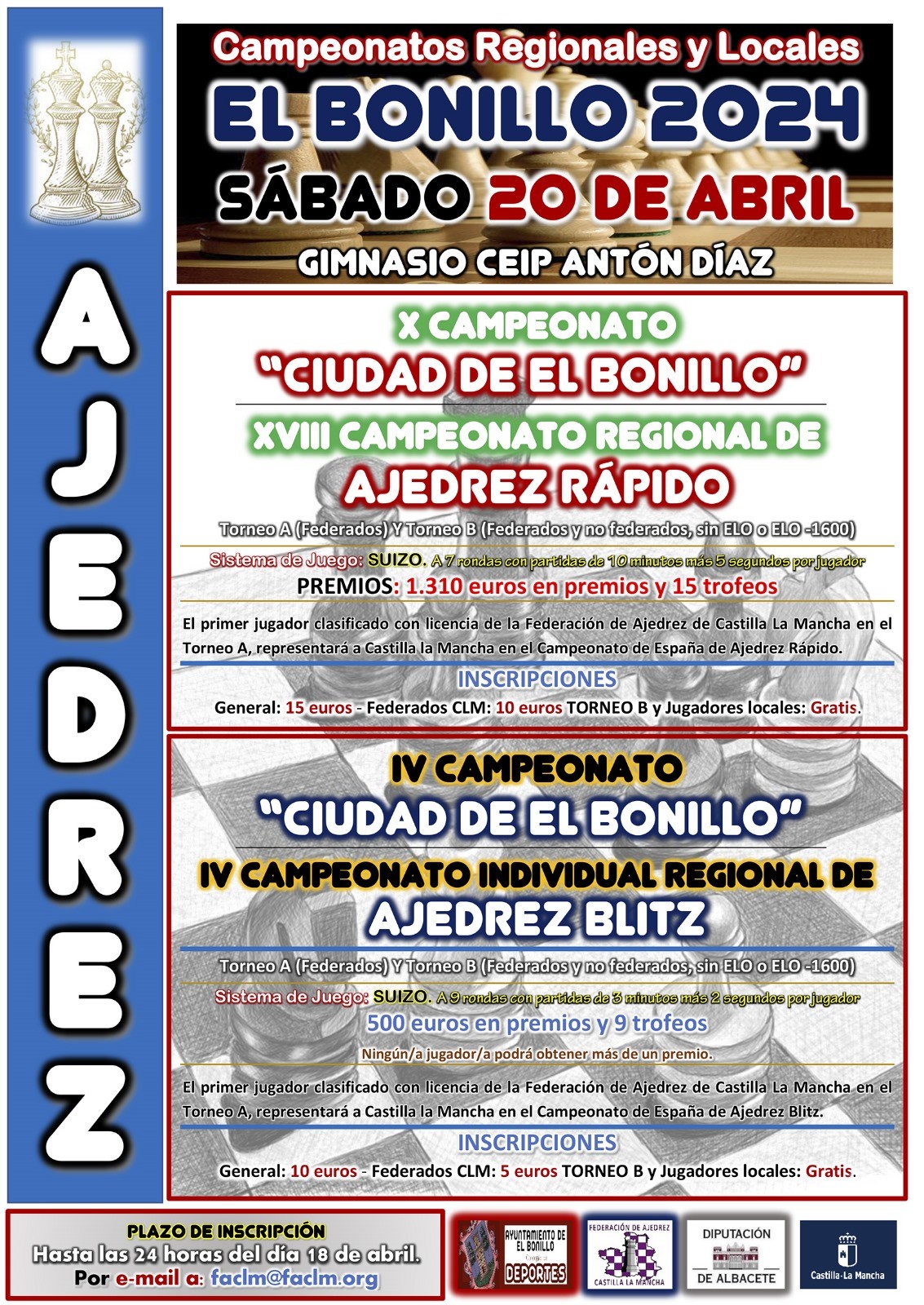 Cartel del torneo Regional de Rápidas 2024